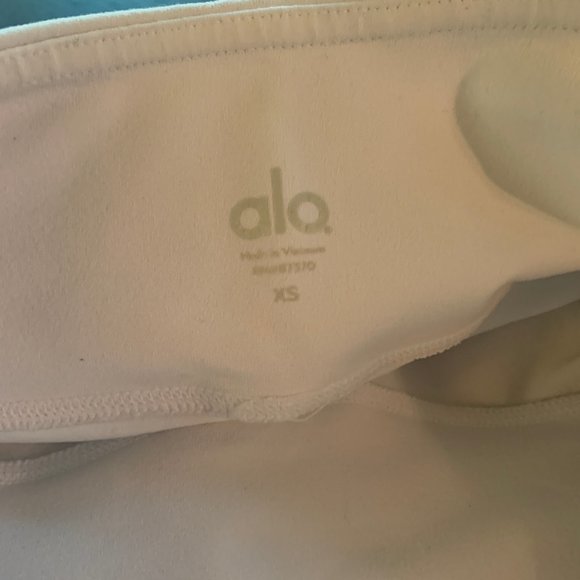 ALO Yoga White Mid-Rise Moto Leggings - Picture 8 of 12
